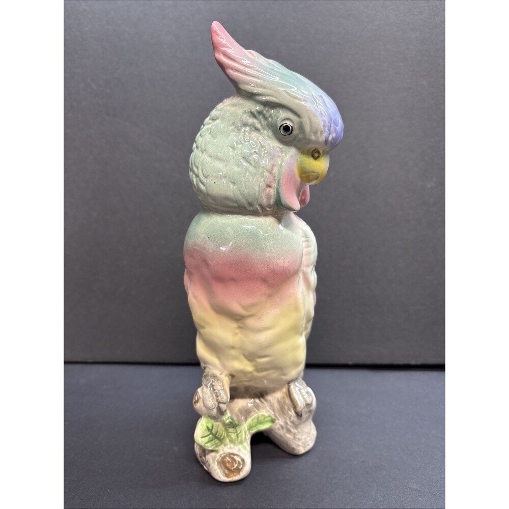 Vintage Wales Cockatiel Bird Figurine Pastel Colors Unique Cockatoo / Japan